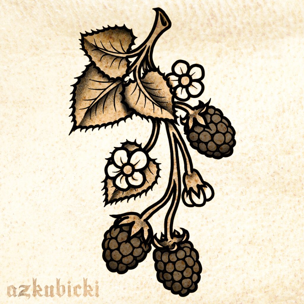 Blackberries - Medieval Bestiary Flash Sheet | AZ Kubicki