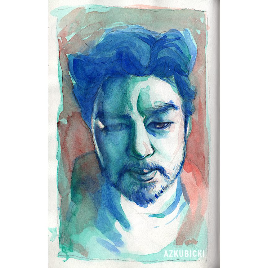 Face Study in Blue | AZ Kubicki