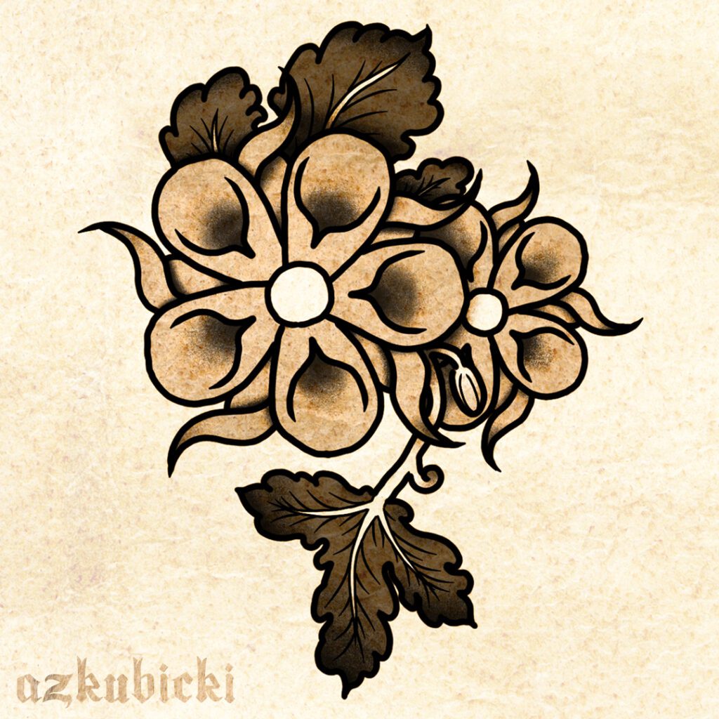 Columbine - Medieval Bestiary Flash Sheet | AZ Kubicki