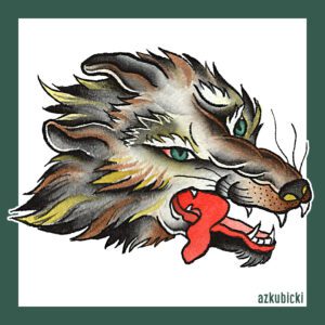 Rogers Flash - Wolf Head | AZ Kubicki