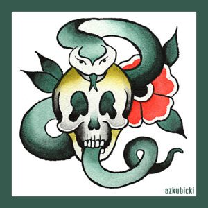 Rogers Flash - Hissing Skull | AZ Kubicki