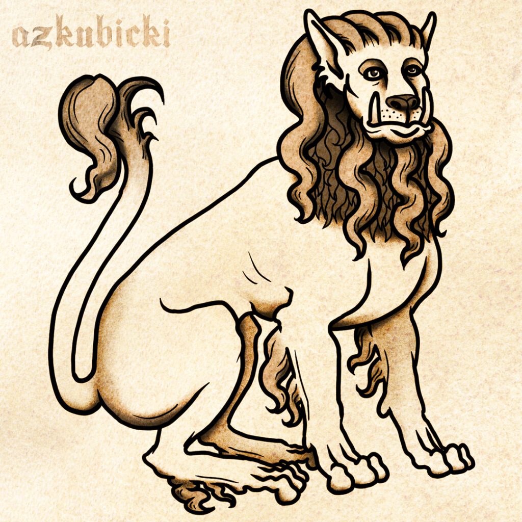 Lion - Medieval Bestiary Flash Sheet | AZ Kubicki