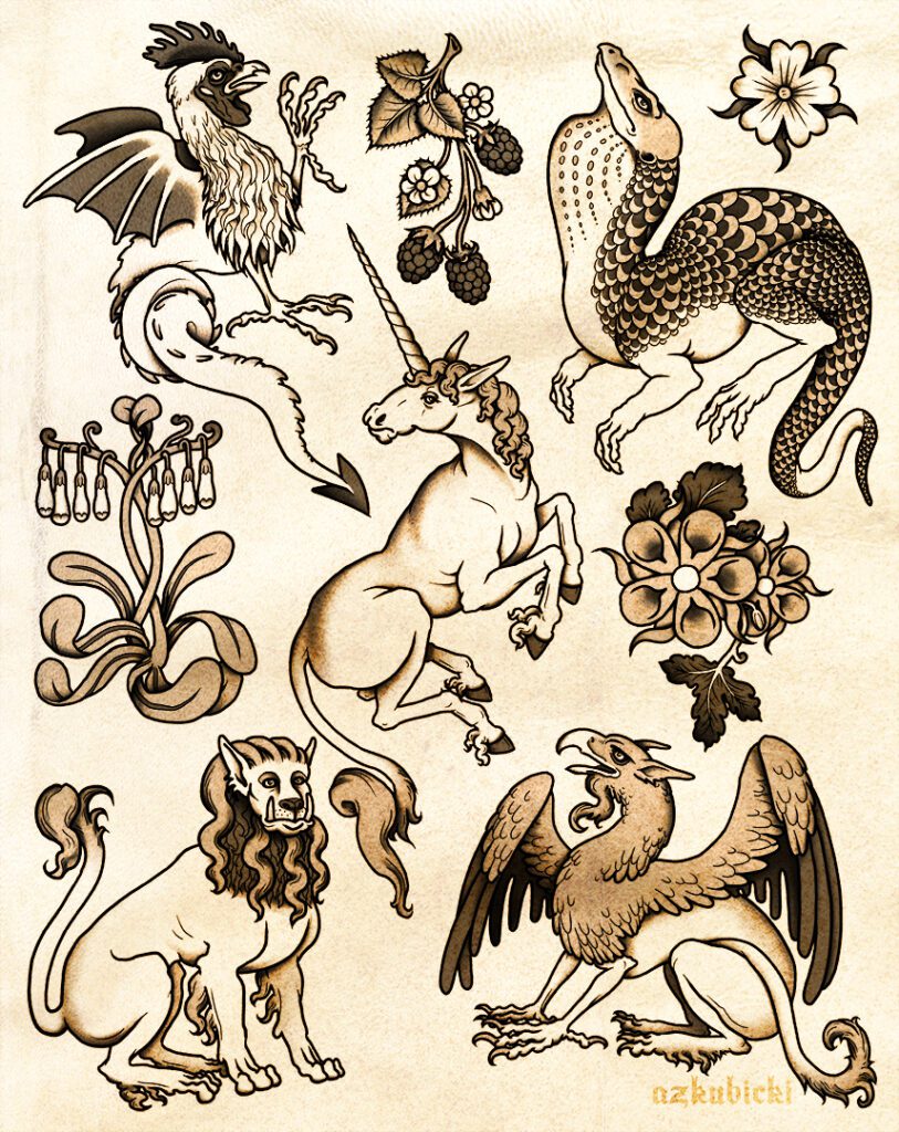 Medieval Bestiary Flash Sheet | AZ Kubicki