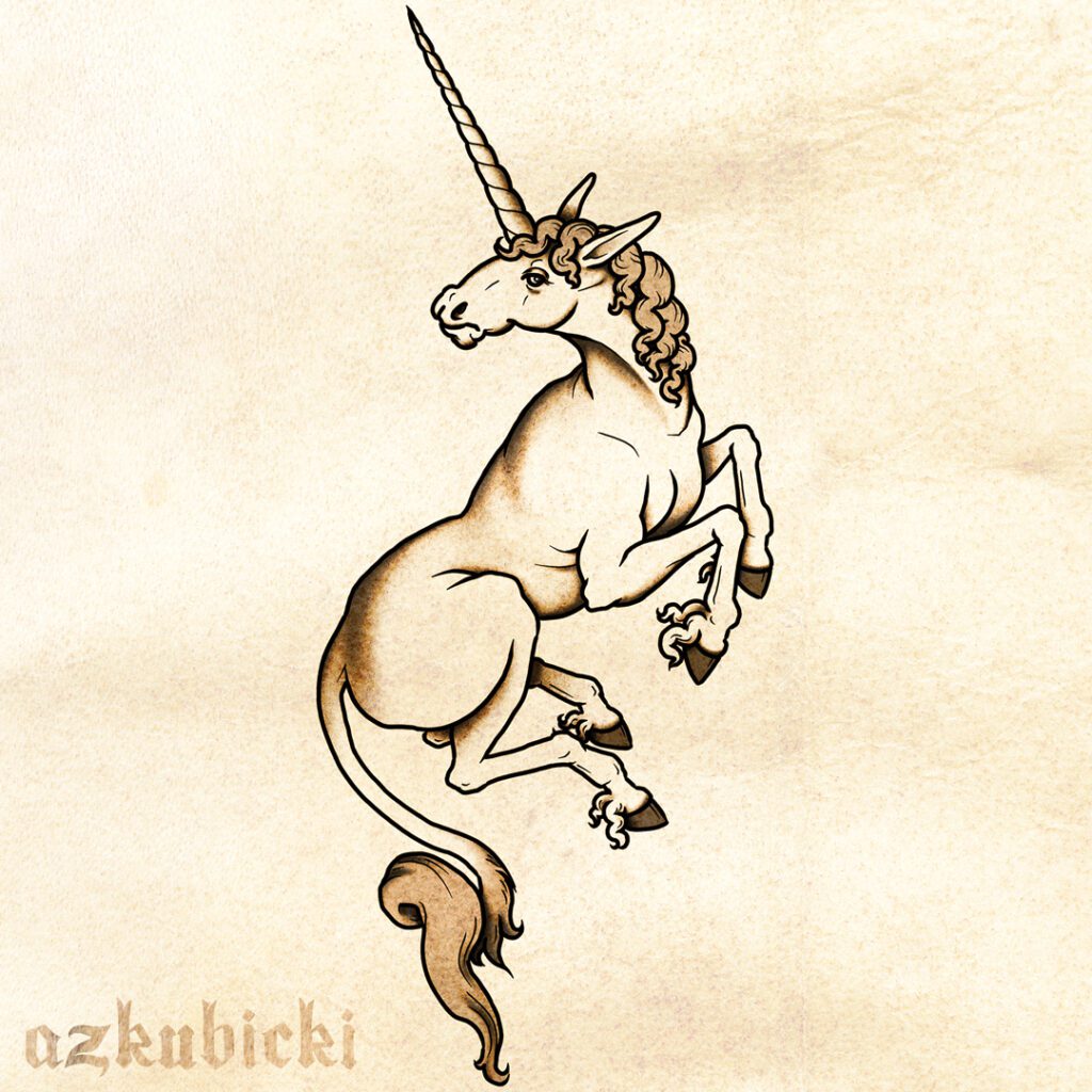 Unicorn - Medieval Bestiary Flash Sheet | AZ Kubicki